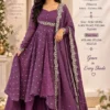 Mehru Vichitra Silk Flared Cape Top with Skirt & Dupatta Set | Designer Wedding & Party Wear Suit (Sizes S–6XL) - Image 2