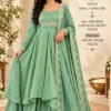 Mehru Vichitra Silk Flared Cape Top with Skirt & Dupatta Set | Designer Wedding & Party Wear Suit (Sizes S–6XL) - Image 4