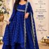 Mehru Vichitra Silk Flared Cape Top with Skirt & Dupatta Set | Designer Wedding & Party Wear Suit (Sizes S–6XL) - Image 5