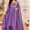 Mehru Vichitra Silk Flared Cape Top with Skirt & Dupatta Set | Designer Wedding & Party Wear Suit (Sizes S–6XL) - Image 6
