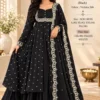 Mehru Vichitra Silk Flared Cape Top with Skirt & Dupatta Set | Designer Wedding & Party Wear Suit (Sizes S–6XL) - Image 9