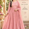 Mimiso Vichitra Silk Embroidered Yoke Anarkali Maxi Gown with Dupatta | Festive & Haldi Pre-Wedding Dress - Image 2