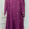 Mul Chanderi Embroidered Kurta Set with Dupatta | Festive V-Neck Suit - Image 4