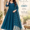 Mul Chanderi Hand Embroidered Anarkali Kurta Set with Chanderi Jacquard Dupatta – 3-Piece Festive Ethnic Suit - Image 3
