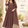 Mul Chanderi Hand Embroidered Anarkali Kurta Set with Chanderi Jacquard Dupatta – 3-Piece Festive Ethnic Suit - Image 7