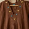 Mul Cotton V-Neck Pleated Kurti with Pants Set | Hand Mirror Work Co-ord Suit (Sizes M to 6XL) - Image 9