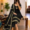 Murugan Vel Embroidered Chettinad Cotton Kurti Set with Dupatta | Festive Ethnic Suit for Women - Image 11