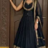 Narayanpet Handloom Lehenga with Maggam Work Yoke & Dupatta - Image 4