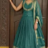Narayanpet Handloom Lehenga with Maggam Work Yoke & Dupatta - Image 7