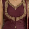 Narayanpet Handloom Lehenga with Maggam Work Yoke & Dupatta - Image 9