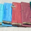 Narayanpet Mercerized Cotton Saree with Classic Striped Pallu & Temple Weave Border | 100% Original Lightweight Daily & Office Wear Saree - Image 5