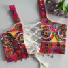 Navratri Gamthi Kutchi Work Halter Neck Blouse with Real Cowrie Shells & Back Dori Tie-Up - Image 4