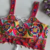 Navratri Gamthi Kutchi Work Halter Neck Blouse with Real Cowrie Shells & Back Dori Tie-Up - Image 6