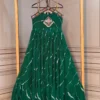Navratri Leheriya Georgette Anarkali Gown with Kutchi Patchwork Yoke - Image 2