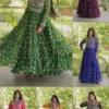Navratri Special Bandhani Print Georgette Anarkali Gown with Kutchi Patchwork & Mirror Detailing | 12 Meter Heavy Flair Festive Gown