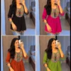 Navratri Special Gamthi Work Short Kurti for Women – Heavy Rayon Peplum Tunic with Real Mirror & Kodi Lace (M to XXL) - Image 4