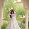 Navratri Special Kora Cotton Gown with Real Mirror & Multi-Thread Embroidery - Image 2