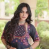 Navratri Special Kora Cotton Gown with Real Mirror & Multi-Thread Embroidery - Image 6