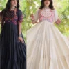 Navratri Special Kora Cotton Gown with Real Mirror & Multi-Thread Embroidery - Image 8