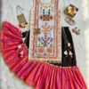 Navratri Special Kutchi Embroidered Kurti Panel with Flared Skirt Set | Gujarati Garba Dandiya Outfit (Free Size) - Image 7