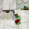 Off-White Georgette Kurti Pant Set with Sequence Moti Dupatta - Image 3