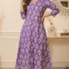 Office Wear Pure Cotton A-Line Long Kurti with Button Down Slit - Image 4