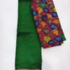 Original Handloom Mangalagiri Pattu Saree – Traditional Nizam Zari Border with Extra Kalahasthi Pen Kalamkari Blouse - Image 12