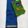 Original Handloom Mangalagiri Pattu Saree – Traditional Nizam Zari Border with Extra Kalahasthi Pen Kalamkari Blouse - Image 14