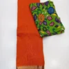 Original Handloom Mangalagiri Pattu Saree – Traditional Nizam Zari Border with Extra Kalahasthi Pen Kalamkari Blouse - Image 16