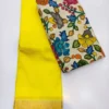 Original Handloom Mangalagiri Pattu Saree – Traditional Nizam Zari Border with Extra Kalahasthi Pen Kalamkari Blouse - Image 5