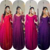 Party Wear Floor-Length Gown with Dupatta – Real Mirror & Pearl Lace Neck with 4-Meter Flair (Sizes S–3XL) - Image 2