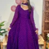 Party Wear Floor-Length Gown with Dupatta – Real Mirror & Pearl Lace Neck with 4-Meter Flair (Sizes S–3XL) - Image 4