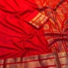 Plain Viscose Chiffon Georgette Saree | Running Blouse with Zari Pallu - Image 14
