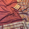 Plain Viscose Chiffon Georgette Saree | Running Blouse with Zari Pallu - Image 6