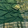 Plain Viscose Chiffon Georgette Saree | Running Blouse with Zari Pallu - Image 8
