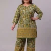 Plus Size Cotton Printed Co-Ord Set for Women | Ethnic Kurti with Palazzo Pant Set (3XL to 6XL) - Image 6