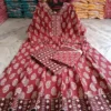 Plus Size Pure Cotton Anarkali Kurti Pant Dupatta Set (7XL to 10XL / Bust 54–60) | Flared Big Size Suit Set - Image 16