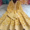 Plus Size Pure Cotton Anarkali Kurti Pant Dupatta Set (7XL to 10XL / Bust 54–60) | Flared Big Size Suit Set - Image 3