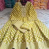 Plus Size Pure Cotton Anarkali Kurti Pant Dupatta Set (7XL to 10XL / Bust 54–60) | Flared Big Size Suit Set - Image 6