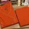 Plus Size Pure Cotton Chikankari Kurti with Palazzo Set (3XL to 6XL) | Festive & Casual Co-ord Suit for Women - Image 2