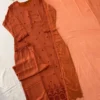 Premium 17Kg Rayon Embroidered Kurti Pant Set with Dupatta | Cutwork Hem Straight Suit with Nazmin Dupatta