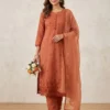 Premium 17Kg Rayon Embroidered Kurti Pant Set with Dupatta | Cutwork Hem Straight Suit with Nazmin Dupatta - Image 15