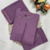 Premium 17Kg Rayon Embroidered Kurti Pant Set with Dupatta | Cutwork Hem Straight Suit with Nazmin Dupatta - Image 18