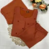 Premium 17Kg Rayon Embroidered Kurti Pant Set with Dupatta | Cutwork Hem Straight Suit with Nazmin Dupatta - Image 3