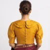 Puff Sleeve Peter Pan Collar Blouse | Designer Readymade Saree Blouse Online - Image 11