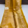 Pure Banarasi Kora Organza Silk Saree with Kadhwa Zari Weave - Image 11