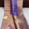 Pure Banarasi Kora Organza Silk Saree with Kadhwa Zari Weave - Image 2