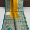 Pure Banarasi Kora Organza Silk Saree with Kadhwa Zari Weave - Image 26