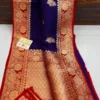 Pure Banarasi Kora Organza Silk Saree with Kadhwa Zari Weave - Image 27