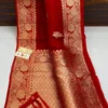 Pure Banarasi Kora Organza Silk Saree with Kadhwa Zari Weave - Image 6